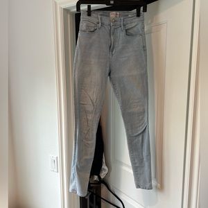 Frame Ali High Rise Cigarette Jeans | Light Wash | Size 26